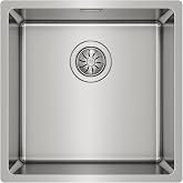 TEKA Undermount Sink 1 Stainless Steel Bowl 18/10, Depth 20 cm, Radio R15, Drain with Basket Valve 3&frac12;" and Siphon, SilentSmar