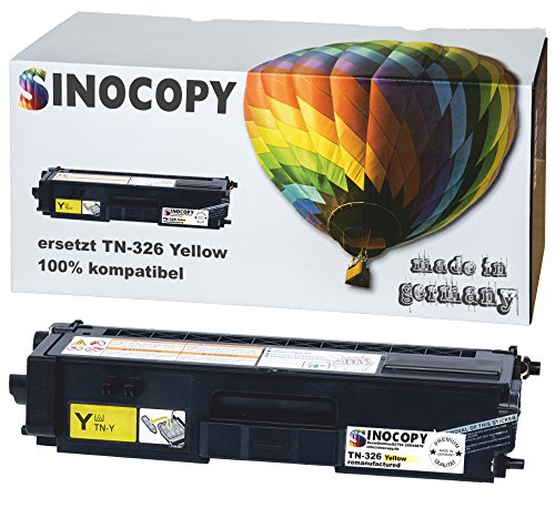 SinoCopy Toner ersetzt Brother TN-326 Yellow für Brother HL-L 8250 CDN / HL-L 8350 CDW / HL-L 8350 CDWT / HL-L 8300 Series / MFC-L 8850 CDW / MFC-L 8600 CDW / MFC-L 8650 CDW / DCP-L 8400 CDN / DCP-L 8450 CDW TN-321 TN 326 TN 321 Yellow 3.500 Seiten