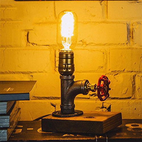 Preisvergleich Produktbild XYDM Kreativ Retro Industriell Wasserrohr Dimmbar Schreibtischleuchte Dekor Eisen Tischleuchte Nachtlicht zum Geschenk Bar Cafe