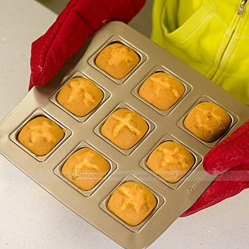 Champagne gold 9 model mini square cakes of bread mold non-stick Bakeware