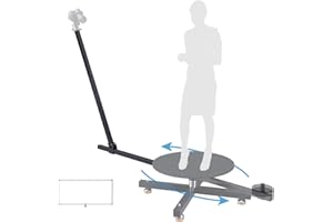 【Spinner Nicht enthalten】 RAUBAY 360 Degree Spinner (Standard Version) - Extension Kit, 120CM Verlängerungsstangen & 50CMx105CM Hintergrundhalterung für Porträts, Selfies, 3D-Körperscans, Video