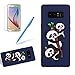 Produktbild Girlyard Hülle für Galaxy Note 8 - Weich TPU Silikon Schutzhülle Niedlichen 3D Panda Muster Entwurf Schale Tasche Flexible Gummi Dünn Etui Matt Cover Anti-Stoß Kratzfeste für Samsung Galaxy Note 8 Navy Blau