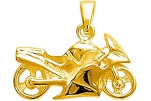 NKlaus Massif Biker Moto Pendentif Chaîne Doré à l'Or Fidèle 25x14mm Hommes 5057