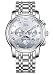 Produktbild BOS Sport Herren-Quarz-Uhr mit schwarzem Zifferblatt Chronograph Display und Edelstahl-Armband (Weiß)