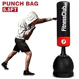 Fitnessclub 5.5Ft Heavy Duty Free Standing Boxing Punch Bag Kick MMA UFC Martial Art Training