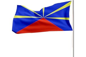 HPMAISON Drapeau de l'île de la Réunion 150x90 cm Grand Drapeau du Réunionais en Polyester Avec œillets en Métal Célébrations à l'extérieur et à l'intérieur 5 x 3ft Flag Région de la Réunion