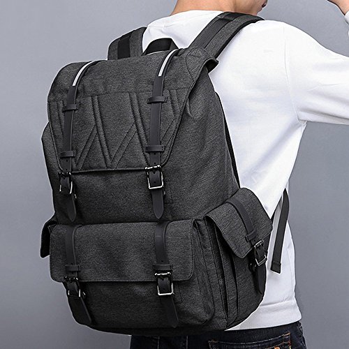 Evershop 24 liter Unisex Retro Oxford Wasserabweisend Rucks  cke Vintage-Stil Gro  er Kapazit  t Reiserucksack Wanderrucksack f  r Freizeit Camping Ou