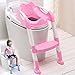 FiNeWaY@ BABY KIDS/TODDLER/CHILD TOILET POTTY TRAINING STEP LADDER TOILET SEAT STEPS ASSISTANT POTTY FOR TODDLER CHILD TOILET TRAINER (PINK )