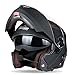 Produktbild YRTK Helm Full Face Helm Full Cover Vier Jahreszeiten Entdeckter Helm Dual Lens Anti-fog Sonnenschutz Bluetooth Motorrad Helm Männlich Weiblich,C-L(58-60cm)