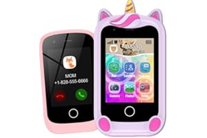 UCANI Kids Phone for Girls Boys, 2.8 Inch Touchscreen Learning Toy for Kids Age 4-12 with Phone call, Camera, Game, Music, Alarm, kids mobile phones Christmas Birthday Gifts (Light pink)