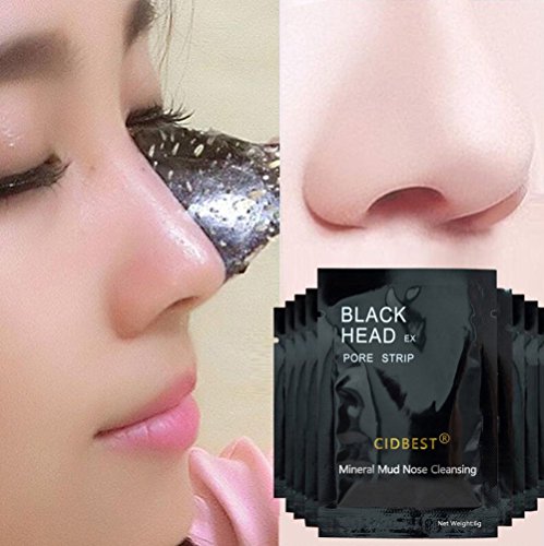 Mitesser Maske, Black Head Maske, Peel Off Maske, Mitesser Entferner Maske, Gesichtsmasken Schwarz, Blackhead Remover, CIDBEST® 12 Stück Schwarz Purifying Peel off Maske, Tiefenreinigende Schwarze Maske , Anti Akne Öl-Kontrolle Reinigungsmaske , anti Akne Reißen-Typ Mask Blackhead Killer + 1pcs Akne Werkzeug - 4