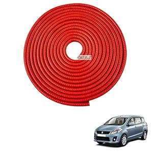 Dhe Best N2 Car Door Edge Guards Strips, 5 Meter Car Door Protector Rubber U Shape Flexible Car Door Bumper Edge Guard Protection Red Compatible with Maruti Ertiga