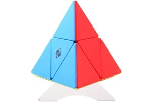 OOSTIFUN OJIN YongJun YJ 2x2 Piramide liscia Pyraminx 2x2 Cubo Puzzle Piramide Triangolo Puzzle a tetraedro a quattro assi Pyraminx con treppiede a cubo (Senza Adesivo)