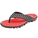Produktbild HILOTU Flip-Flops für Herren für eine lässige Massage-Hausschuhe Rutschfeste Bad-Badesandalen für drinnen oder zuhause (Color : Blank And Red, Größe : 40 EU)