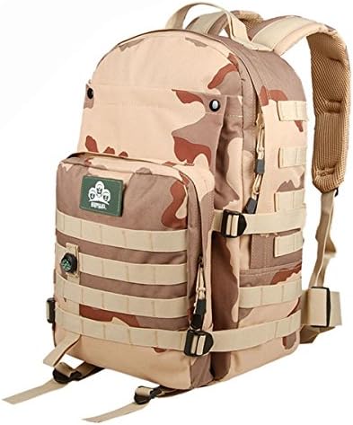 DBZD Military outdoor camouflage double shoulder tactical backpack, multi-functional compass backpack , color