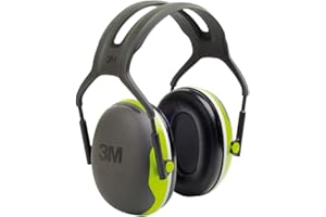 3M Peltor X4A Série X - Casque antibruit en serre-tête - Atténuation 33 dB - Idéal pour travaux de construction - 1 pièce - Couleur vert fluo, Neon Vert