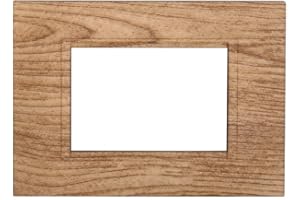 ZOREI Placca Compatibile Con Bticino Living, Placche Plastica Quadrata, 1 Pezzo (3 Posti/Moduli,Legno Chiaro)