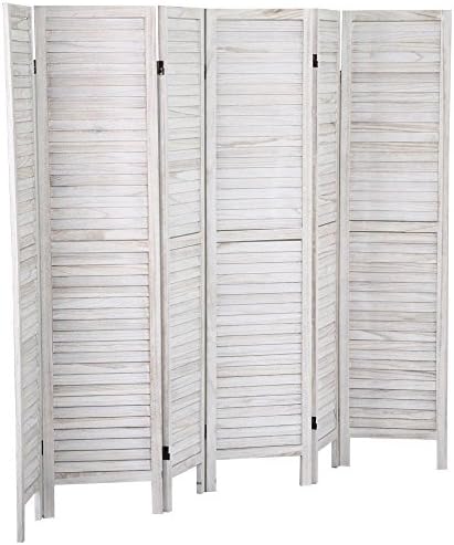 tinkertonk Folding Cream 6 Panel Hand Made wood Room Divider
