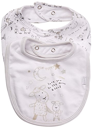 Pumpkin Patch Unisex Baby 2 Pack Bibs Neckerchief, Off-White (Milk), One Size