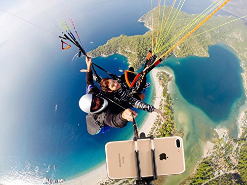 Palo Selfie  Alfort Bluetooth Selfie Stick Tr  pode Wireless Multifuncional Extensible Mini en Plegado Selfie Stick con Obturador Remoto Bluetooth para iPhone 8   7   7 Plus   Samsung A7   S7   S7 Edge   Huawei P10   P9   P9 Lite Sony Xperia XZ Premium  Xiaomi 6 y Otros Android Tel  fono 5 5   o de Menor   Negro  