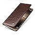 Produktbild Echtleder Klapphülle für Mate 9,[Vintage und Business Serie,mit Kartenfach] Flip Smart Cover Rindsleder Ultraslim Handytasche für HUAWEI Mate 9 5,9" – Braun