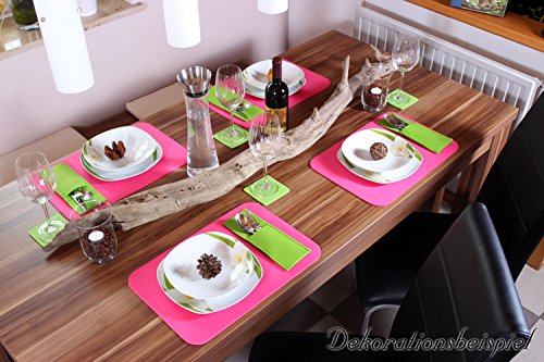 10er Set Glasuntersetzer aus Filz in graumeliert (und weitere Farben wählbar), Edel und elegant, 10cm quadratisch - 3