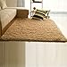 Produktbild Fußmatten Dick Waschbar Seidig für Wohnzimmer Schlafzimmer Couchtisch Teppich saugfähig Schnell Trocknende Teppich Indoor Foot/Door Mats (Color : Camel, Größe : 120×160×3cm)