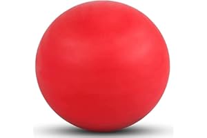 WOVTE Balle de massage Lacrosse pour muscles endoloris, épaules, cou, dos, pieds, corps, tissus profonds, points de déclenchement, nœuds musculaires, yoga et relâchement myofascial, rouge