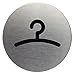 Produktbild Durable 491423 Türschild Picto rund (Garderobe, 83 mm) metallic silber