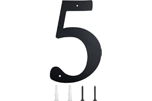 28 cm (11 tum) extra stora hussiffror, adressiffror, siffror med elegant svart finish i massiv metall, husskylt för dörrplatta för hem, grind, byggnad, butik, brevlåda (5)