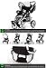 Chilly Kids Matrix II Pram & Pushchair Travel System (car seat & adapter, raincover, mosquito net, swivel wheels) 21 Black & football fever