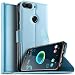 Produktbild HTC Desire 12 Plus Hülle, KuGi HTC Desire 12 Plus Wallet Case, Brieftasche Case Hülle PU Kunstleder Flip Case mit Standfunktion Kartenfächer und Bargeld für HTC Desire 12 Plus smartphone.Blau