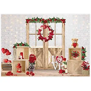 Allenjoy 7x5ft Valentine's Day Backdrop for Photography Picture Newborn Love Engagement Wedding Bridal Shower Birthday Party Supplies Decoration Photoshoot Photo Studio Prop Favor Banner Background