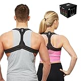 Posture Corrector for Women and Men - Posture Correction & Posture Support for Neck Shoulders and Back Pain Relief. High Quality Neoprene Posture Trainer/Posture Back Brace - Size (M) by FMI