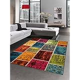 Diseñador alfombras mosaico de la vendimia multicolor Größe 80x150 cm