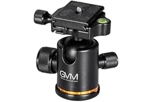 GVM GREAT VIDEO MAKER GVM głowica kulowa statywu z płytką szybkozmienną 1/4 cala śruba obracana o 360 stopni panoramiczny adapter do statywu jednonożnego Slider DSLR aparat