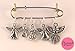 Produktbild Angels - 5 Silver Knitting Stitch Markers by Charmed Knitting