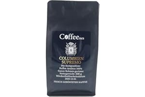 Coffeenes Coffee Arabica Colombia Excelso Supremo, całe ziarna, palona, body - 3/5, kwasowość - 1/5, aromat - 4/5 (Kawa Colombia)
