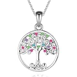 Murtoo Collar Mujer de Árbol de Vida Decorado con Cristales de Swarovski...