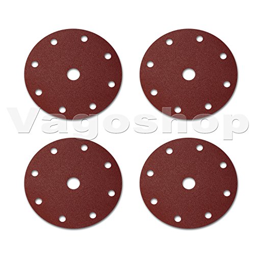 50 Klett Schleifscheiben Schleifpapier Ø 150mm 9 Loch Korn 80