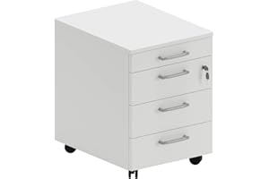 ONE LIVING Cajonera de Oficina con Ruedas 42 (Anchura) x 56 (Profundidad) x 61 (Altura) cm