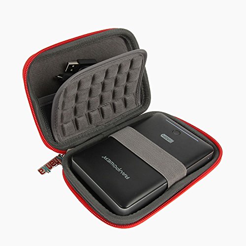 für 2.5 inch WD Western Digital My Passport Ultra 2 TB Externe Festplatte EVA Stoßsichere Schutzhülle Tasche von Khanka -Rot - 3