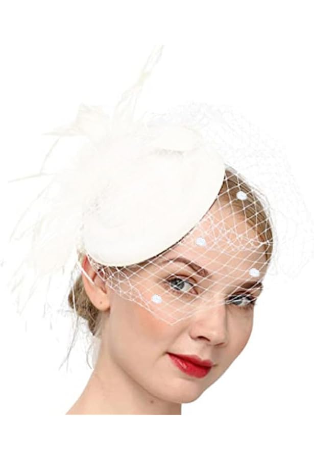 Fascinator Chapeau Pour Mariage Ou Tea Party - Décor Plumage Et Maille - Accessoire Élégant Pour Événements - 4