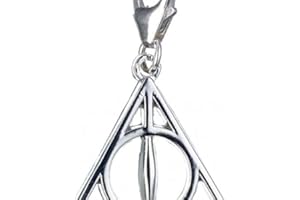 The Carat Shop Oficjalna srebrna biżuteria Harry Potter Insygnia Śmierci klips zawieszka, Srebro szterlingowe, Bez kamienia