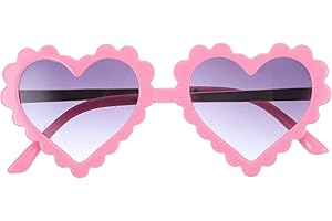 SOIMISS Lunettes de soleil pour enfant - Avec cœur - Anti-UV - En forme de cœur et de fleur.