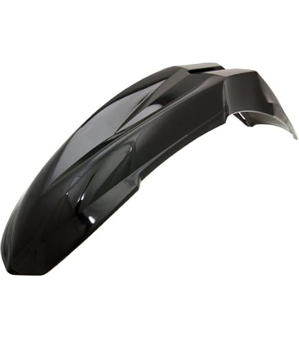 hercules supra enduro schutzblech Kotflügel Schwarz Vorne Universal passend für Derbi Senda, Rieju RR Spike MRX 50 125, MX1 4 XE9, Honda MT MTX, Puch Cobra, Kreidler Mustang Condor Mofa/Moped/Supermoto Auto Long Trail Excelsior 26 Zoll Color:Smoke/Red
