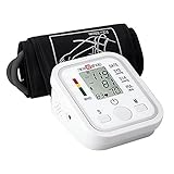 OXOQO Blood Pressure Monitor Digital Arm Automatic LCD Heart Beat Home Sphgmomanometer, White