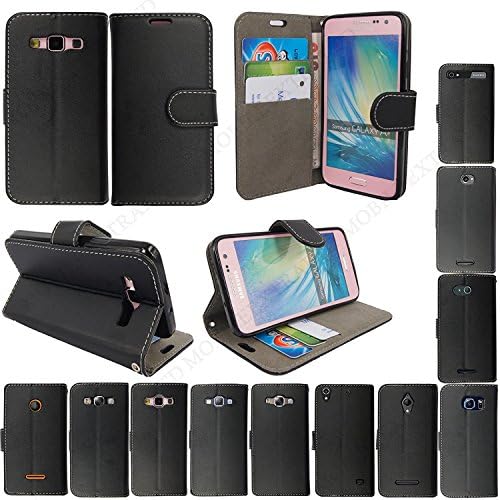 For Samsung Galaxy S5 GS 5 G900 Various New Printed Designed PU Leather Magnetic Flip Case Cover + Stylus (book Type Plain Black)