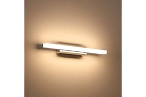 Klighten Lampada da bagno a LED, 9 W, 40 cm, IP44, da bagno, da parete, 110 – 240 V, 600 lumen, bianco caldo, 3000 K