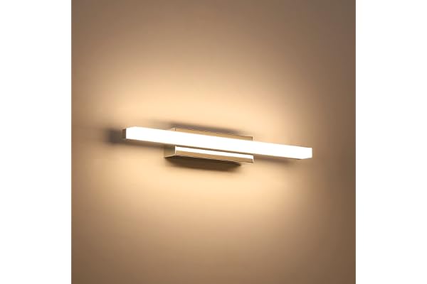 Klighten Lampe Miroir LED Salle de Bains 9W 40cm, IP44 Lumiere Miroir Salle de Bain Moderne, Applique Murale Salle de Bain, 110-240V, 600 Lumen, Blanc Chaud 3000K
